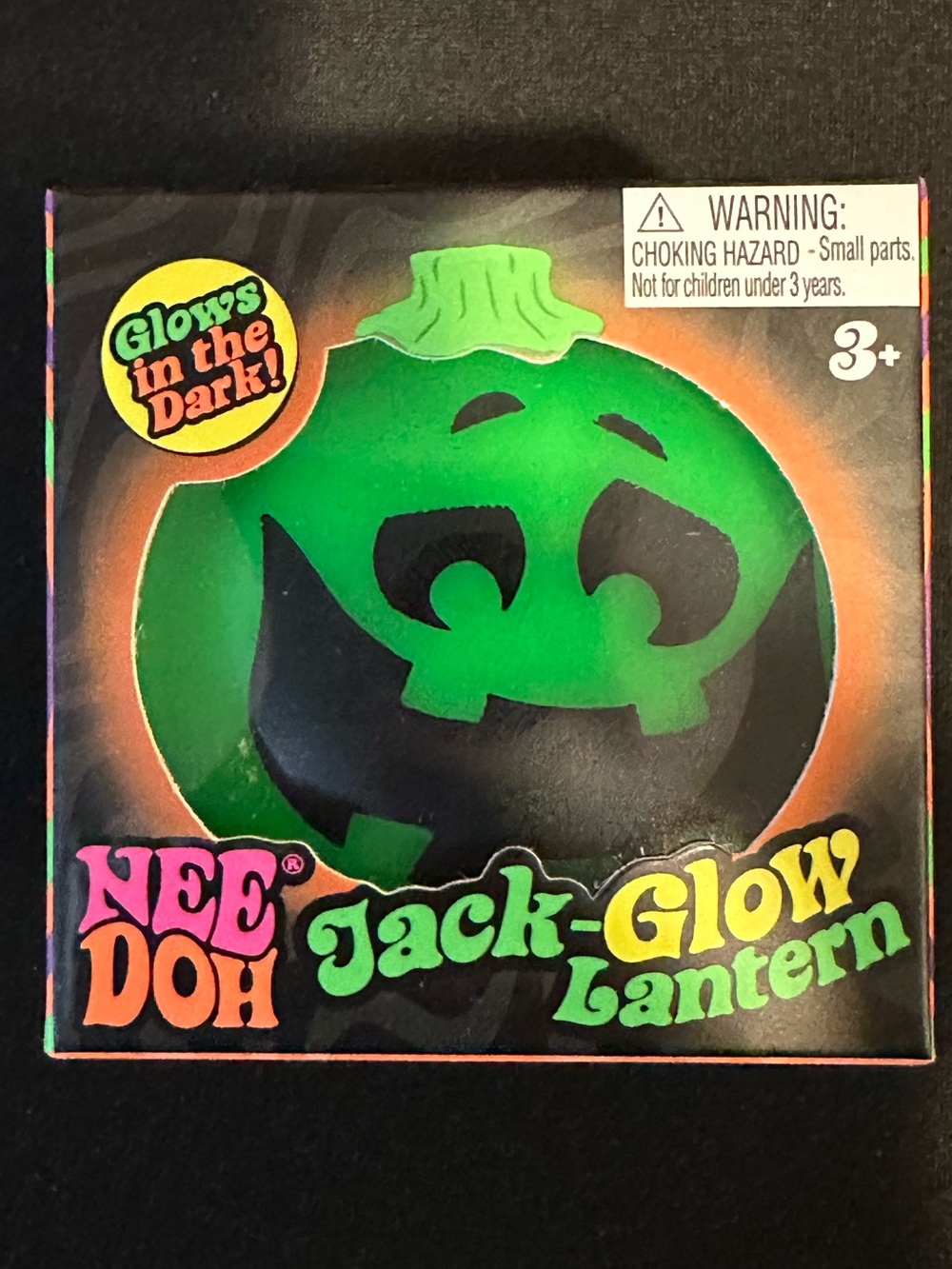NeeDoh Jack-Glow Lantern - Green Glow in the dark NWT